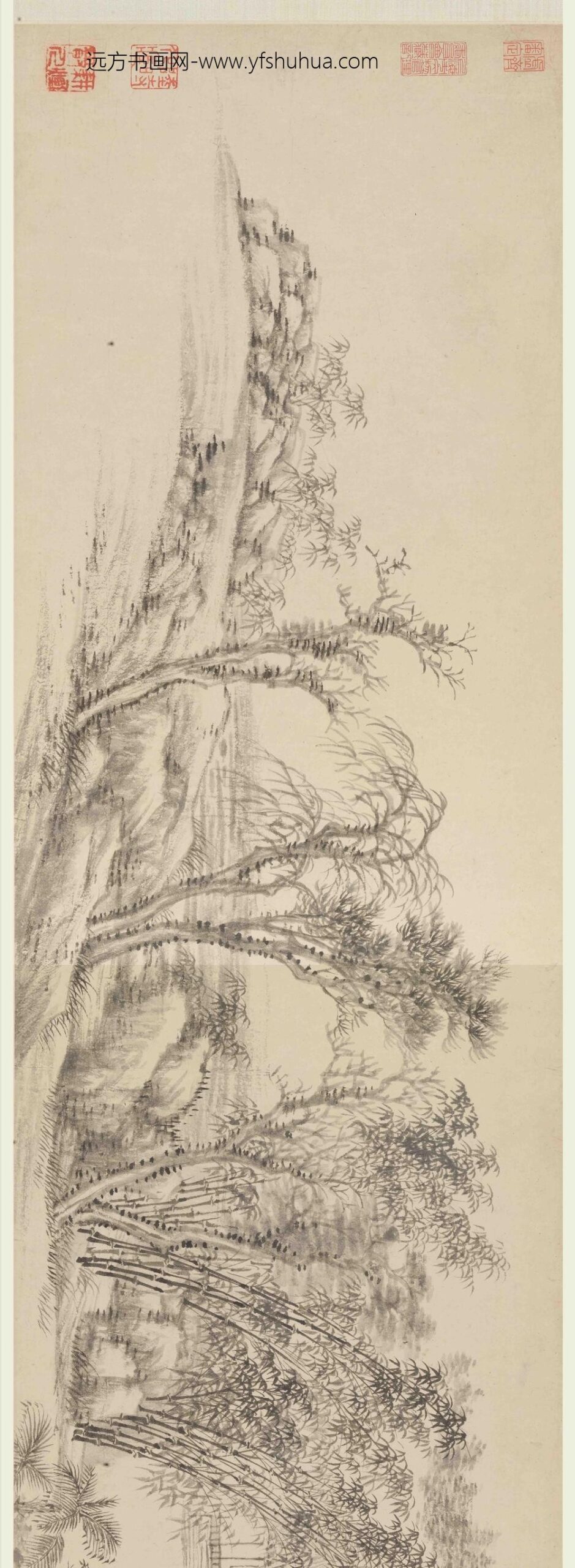 王翚_西斋图卷_