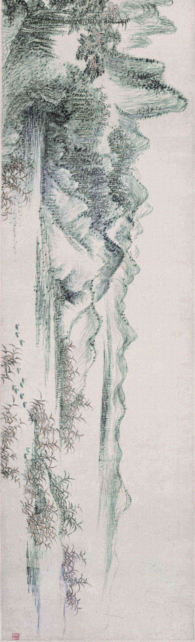 王翚_黄鹤传灯图卷_