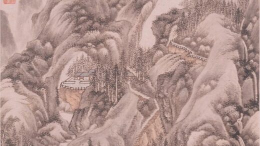 王鉴 临巨然溪山图轴.jpg