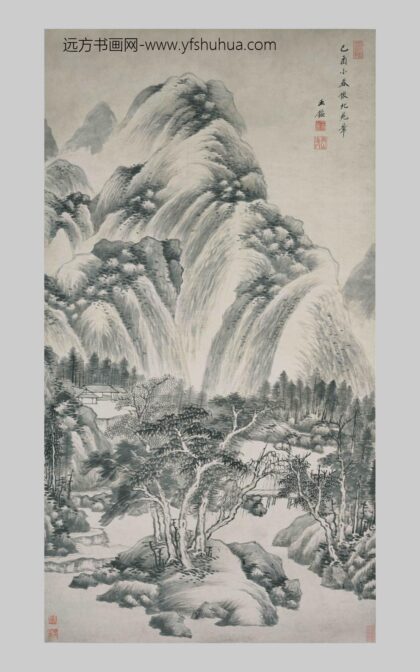 王鉴 仿北苑山水轴.jpg