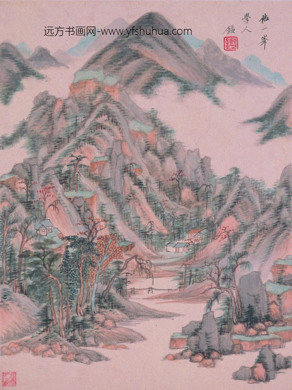 王鉴_仿古山水册-_