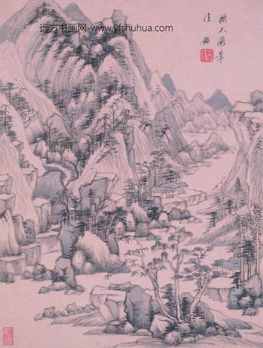 王鉴_仿古山水册-_