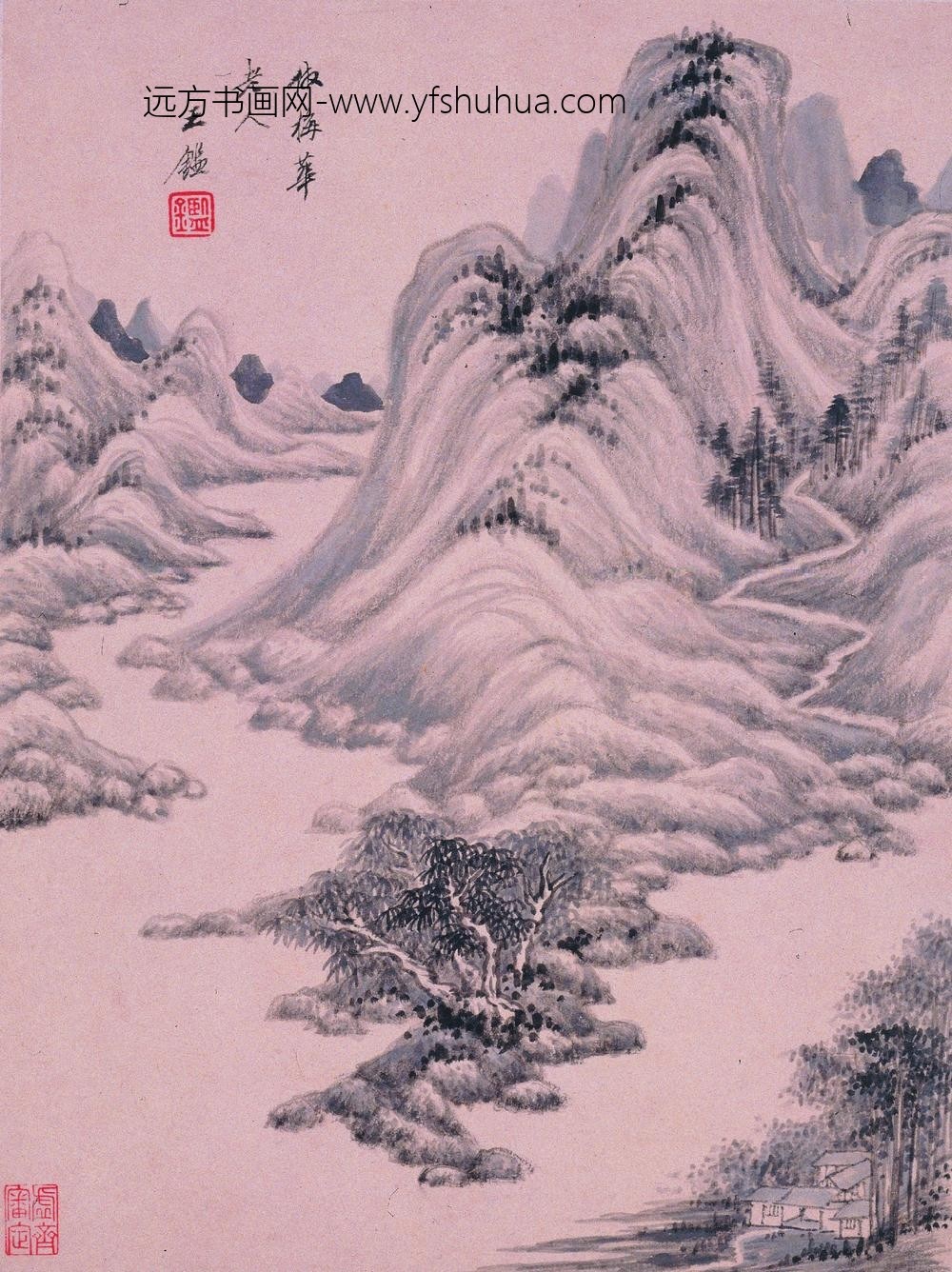 王鉴_仿古山水册-_