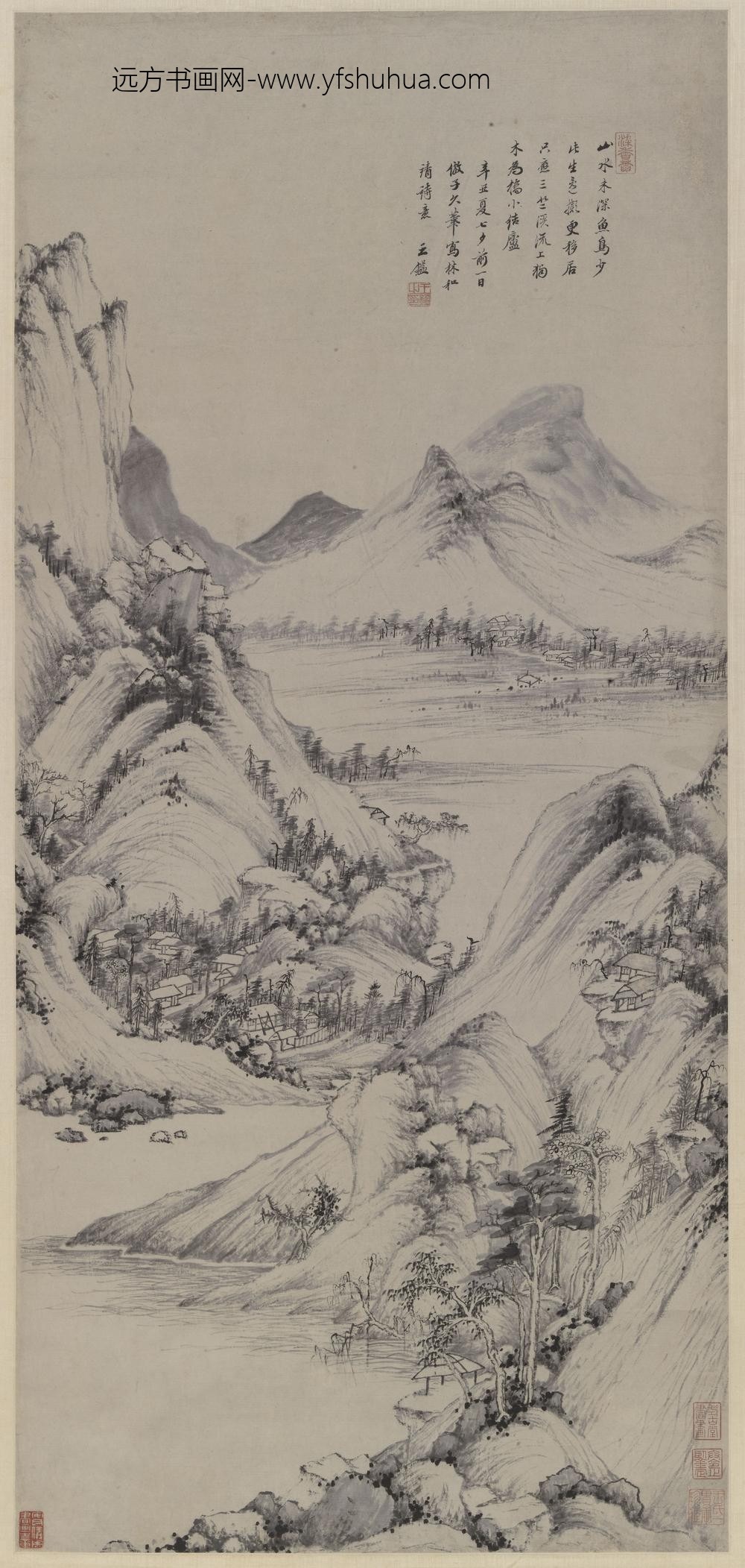 王鉴_仿子久山水轴-