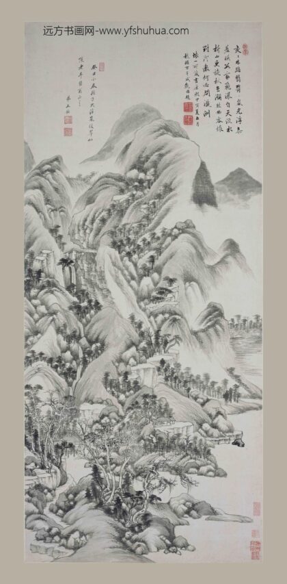 王鉴 仿子久浮岚暖翠图轴 1.jpg