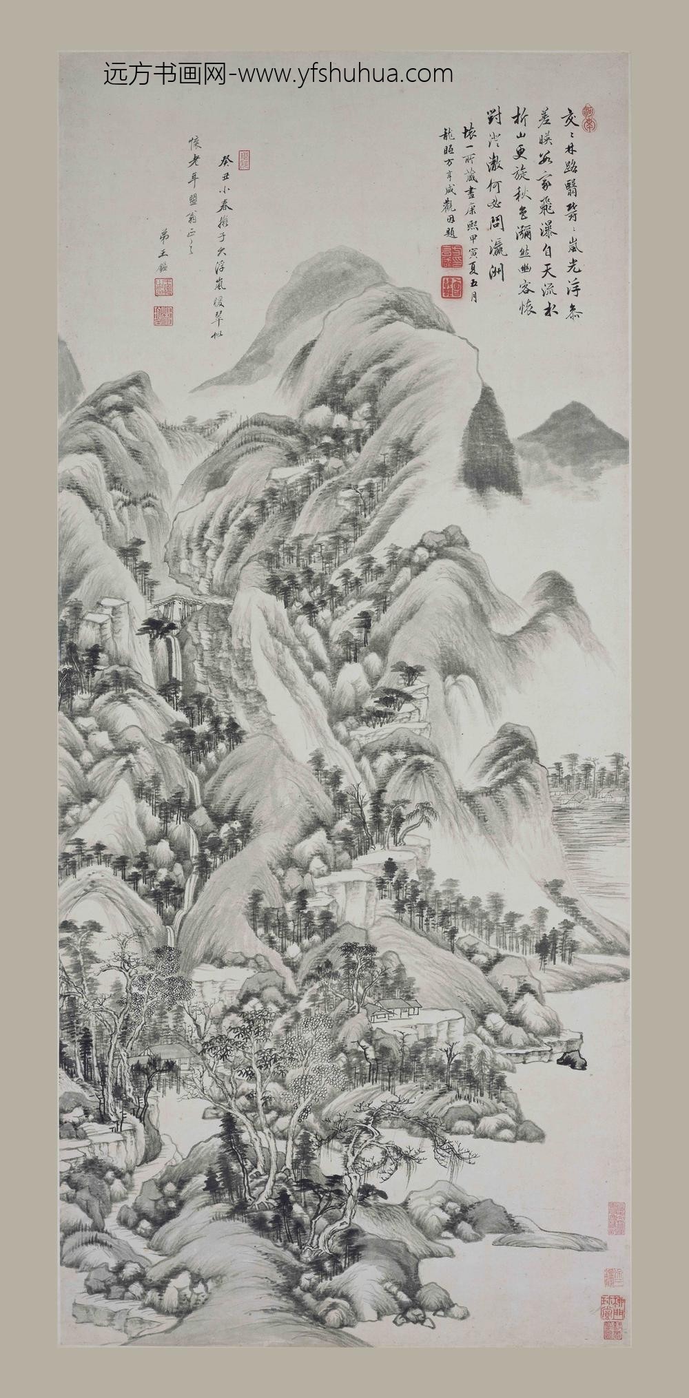 王鉴_仿子久浮岚暖翠图轴-