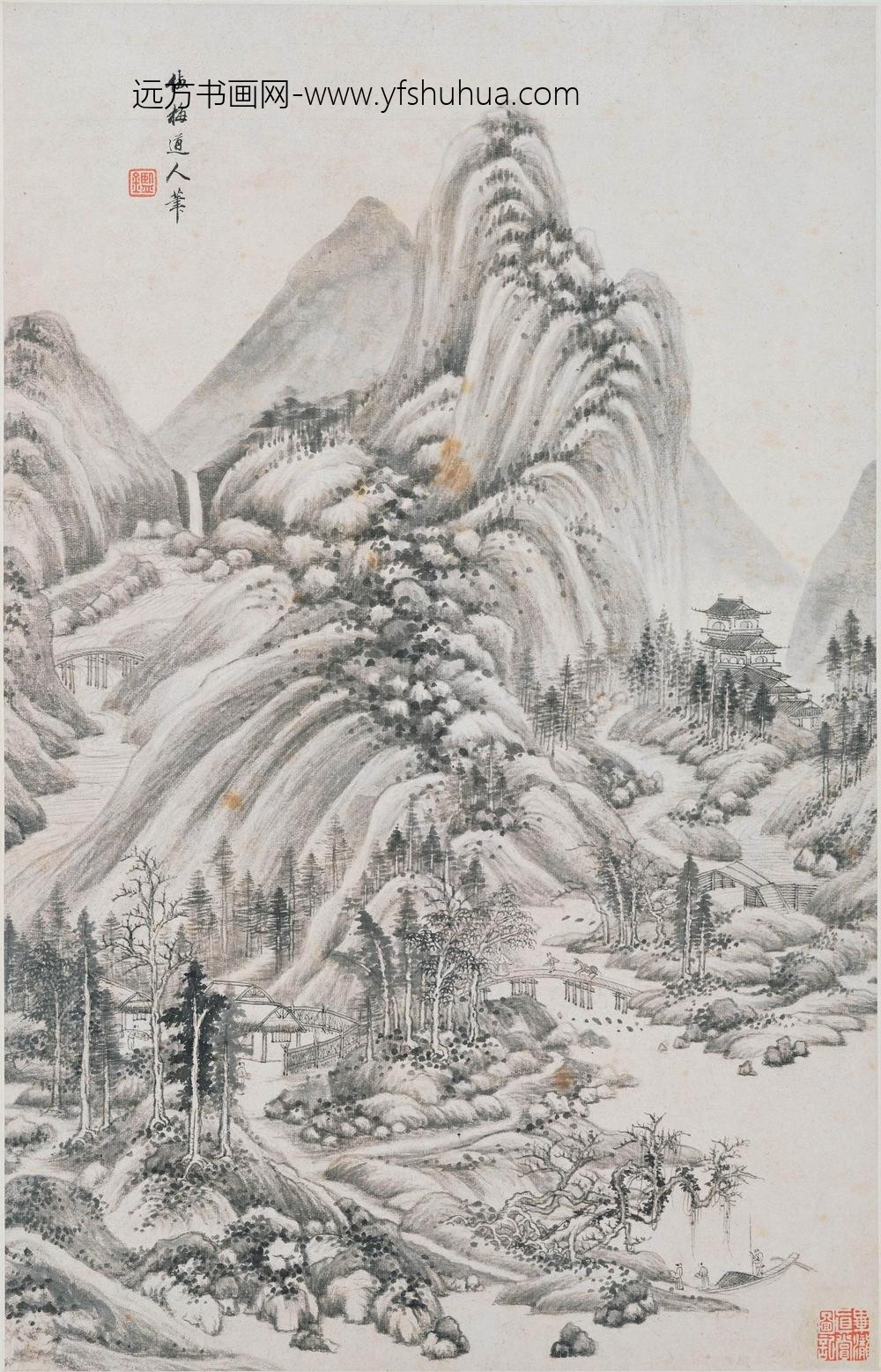 王鉴_仿宋元山水册_