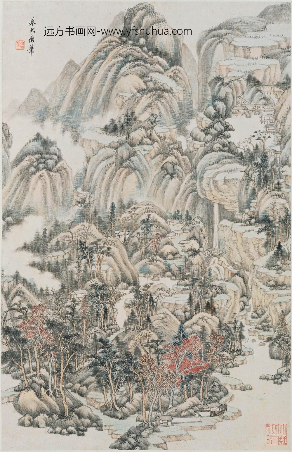 王鉴_仿宋元山水册_