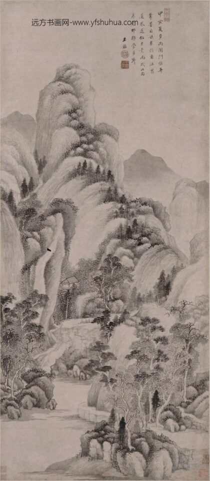 王鉴 仿江贯道山水轴.jpg