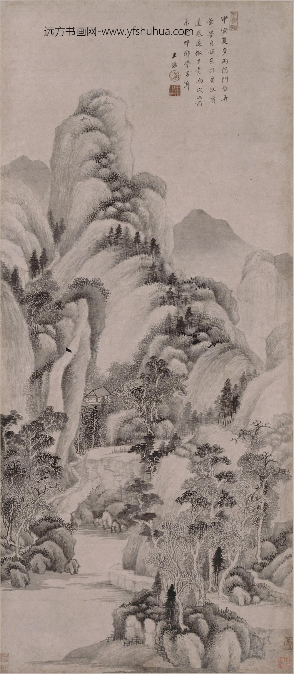 王鉴_仿江贯道山水轴