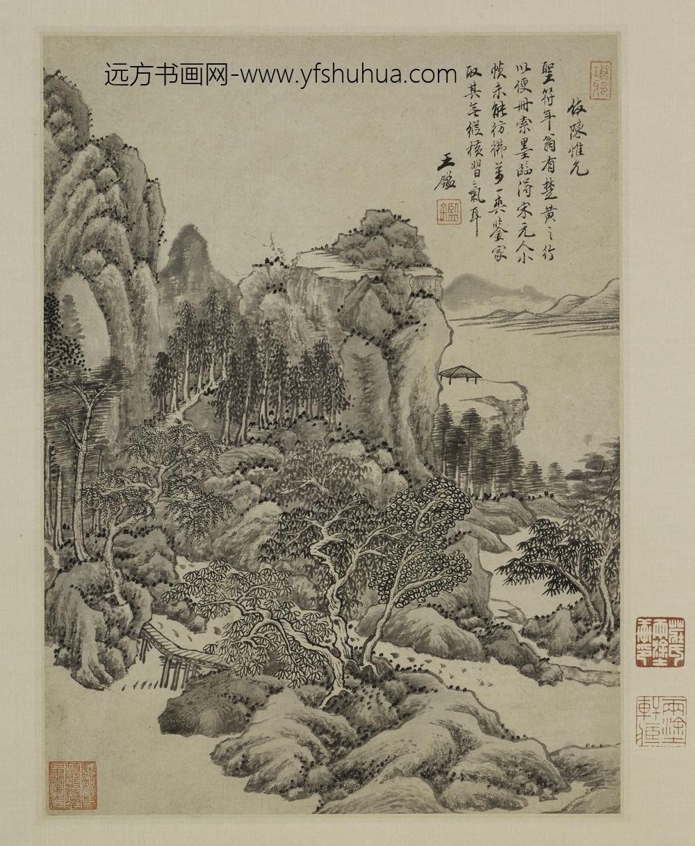 王鉴_仿陈惟允山水轴