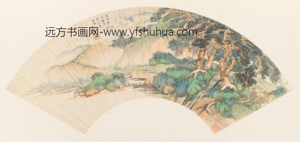 王鉴_山水扇页册