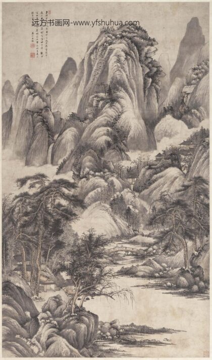 王鉴 溪山深秀图轴 1.jpg