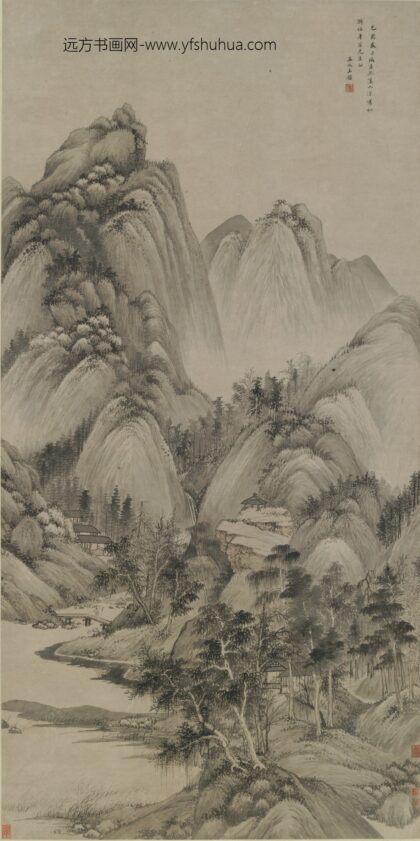 王鉴 溪山深秀图轴 2.jpg