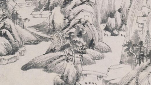 王鉴 溪山结庐图轴.jpg