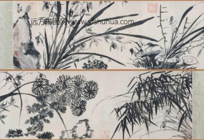 王铎 兰竹卷.jpg