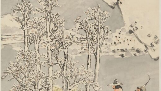 王震 风雪蹇驴图轴.jpg