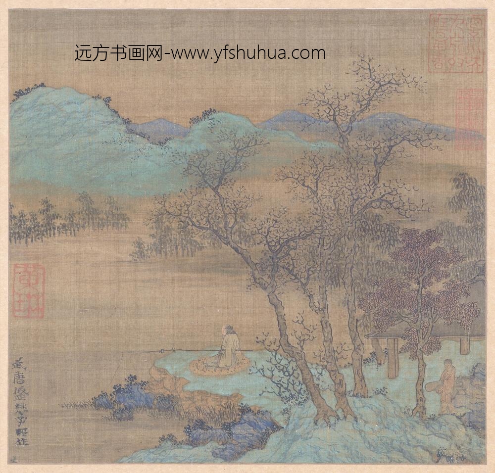 盛懋_秋江垂钓图散页