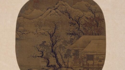 盛懋 雪溪卖鱼图纨扇页.jpg