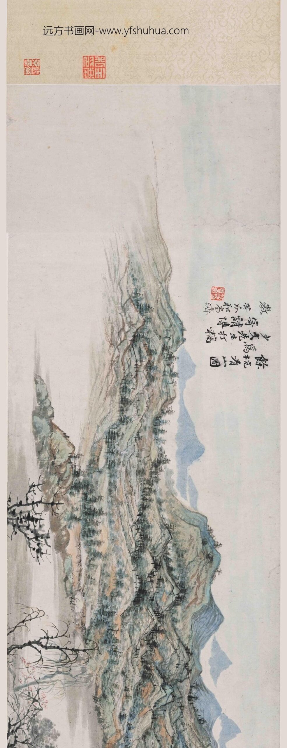 石涛_余杭看山图卷_