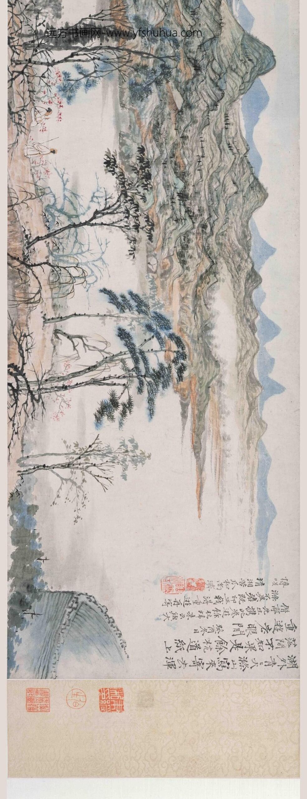 石涛_余杭看山图卷_