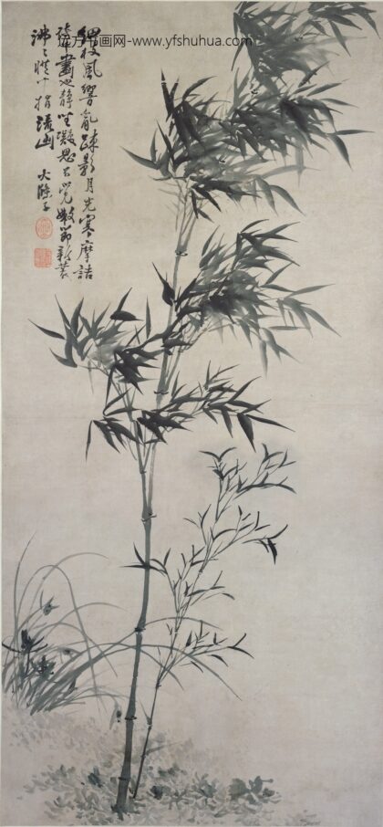 石涛 兰竹图轴.jpg