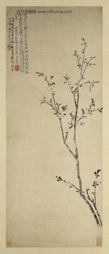 石涛 夭桃图轴.jpg