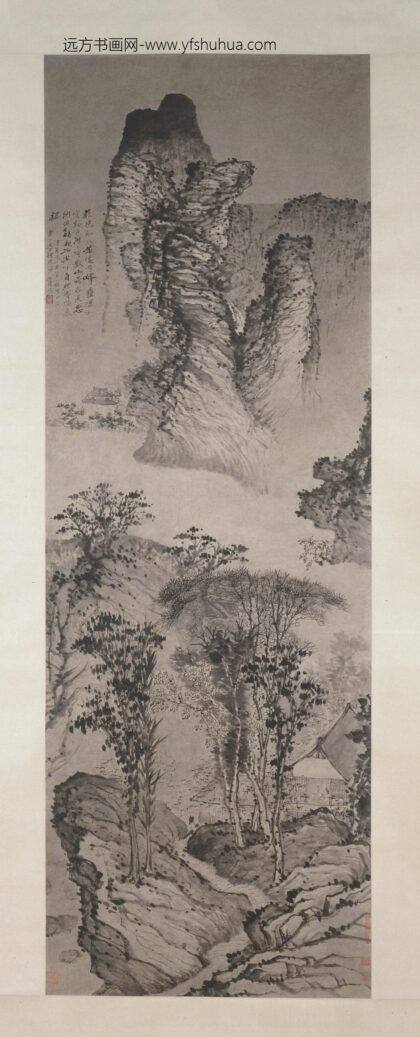 石涛 山窗研读图轴.jpg