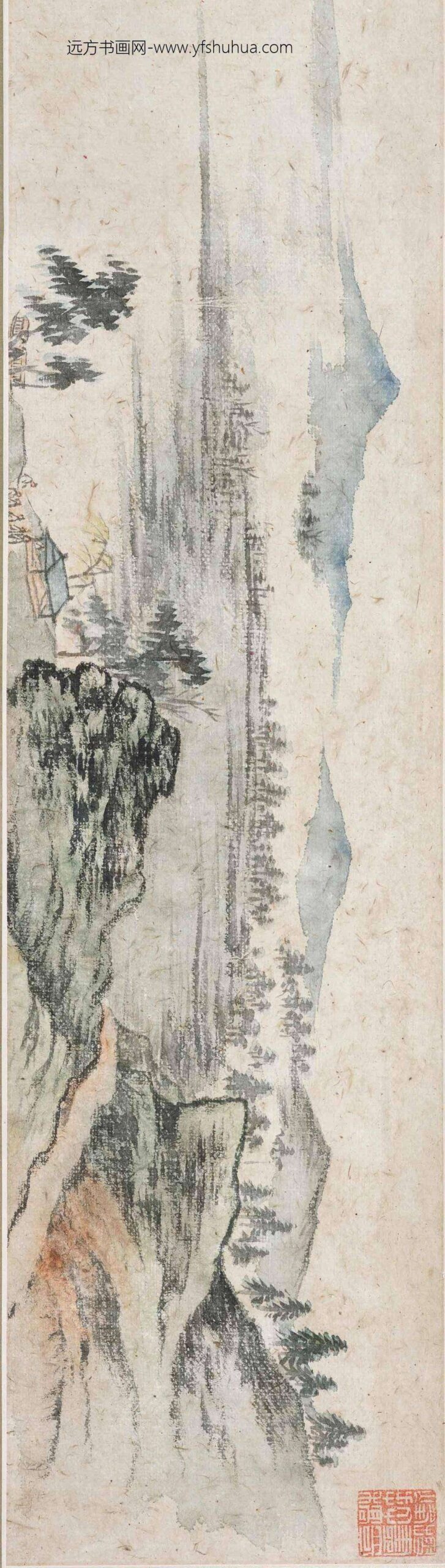 石涛_平山折柳图卷_