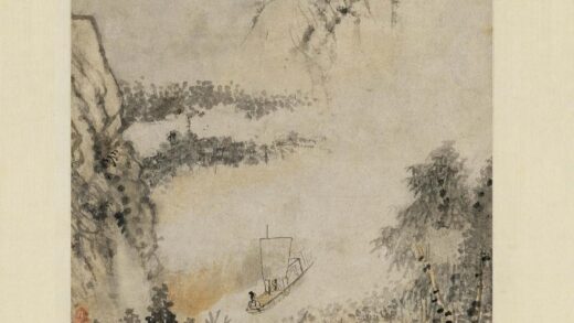 石涛 月夜泛舟图轴.jpg