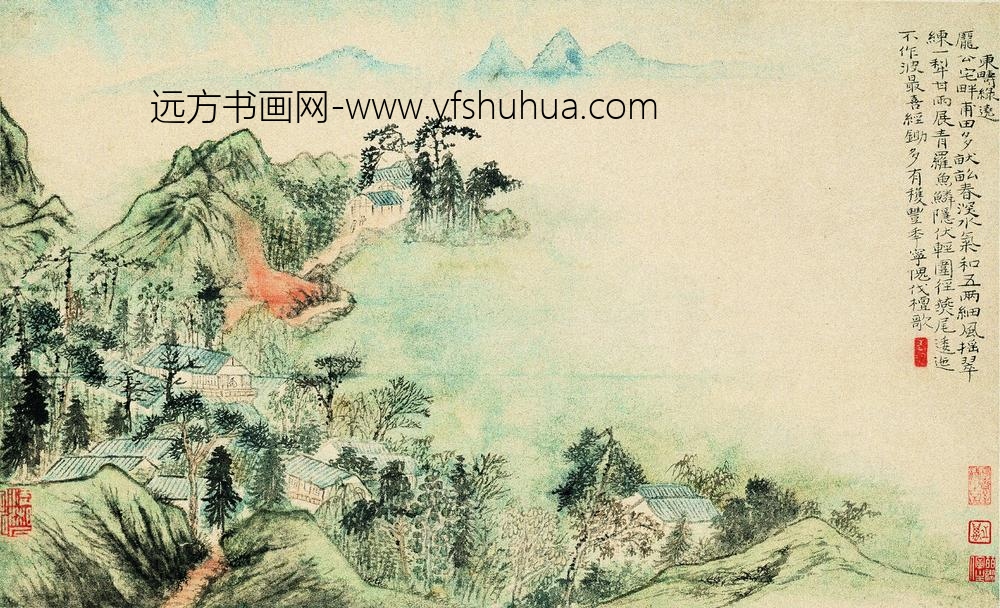 石涛_溪南八景图册_