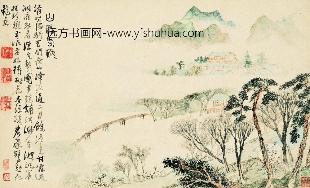 石涛_溪南八景图册_