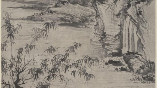 石涛 石壁鸣琴图轴.jpg