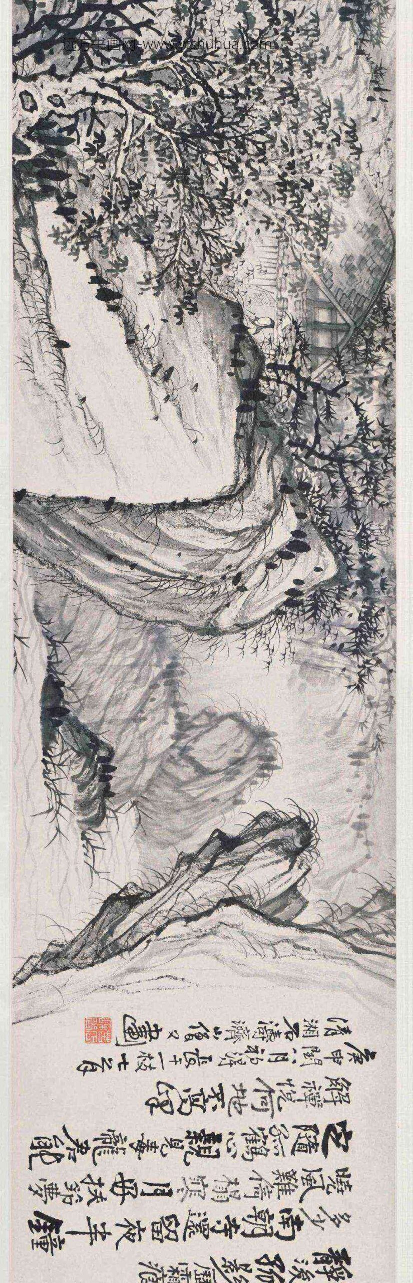 石涛_长干一枝诗意图卷_