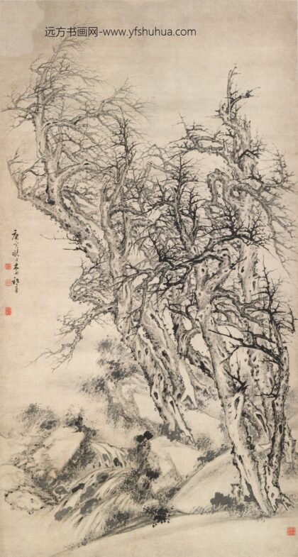 禇章 寒林图轴.jpg