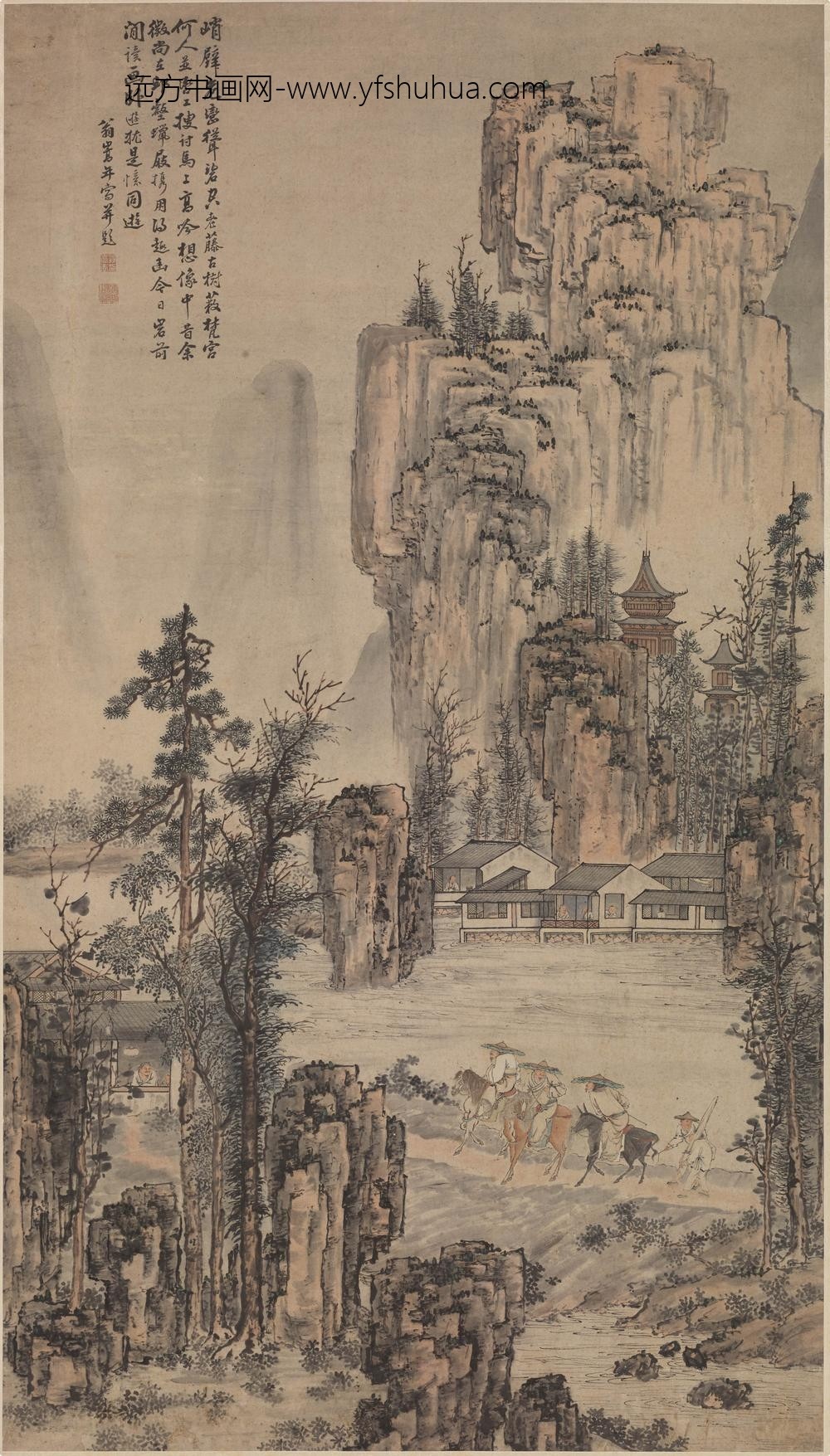 翁嵩年_并轡高吟图轴