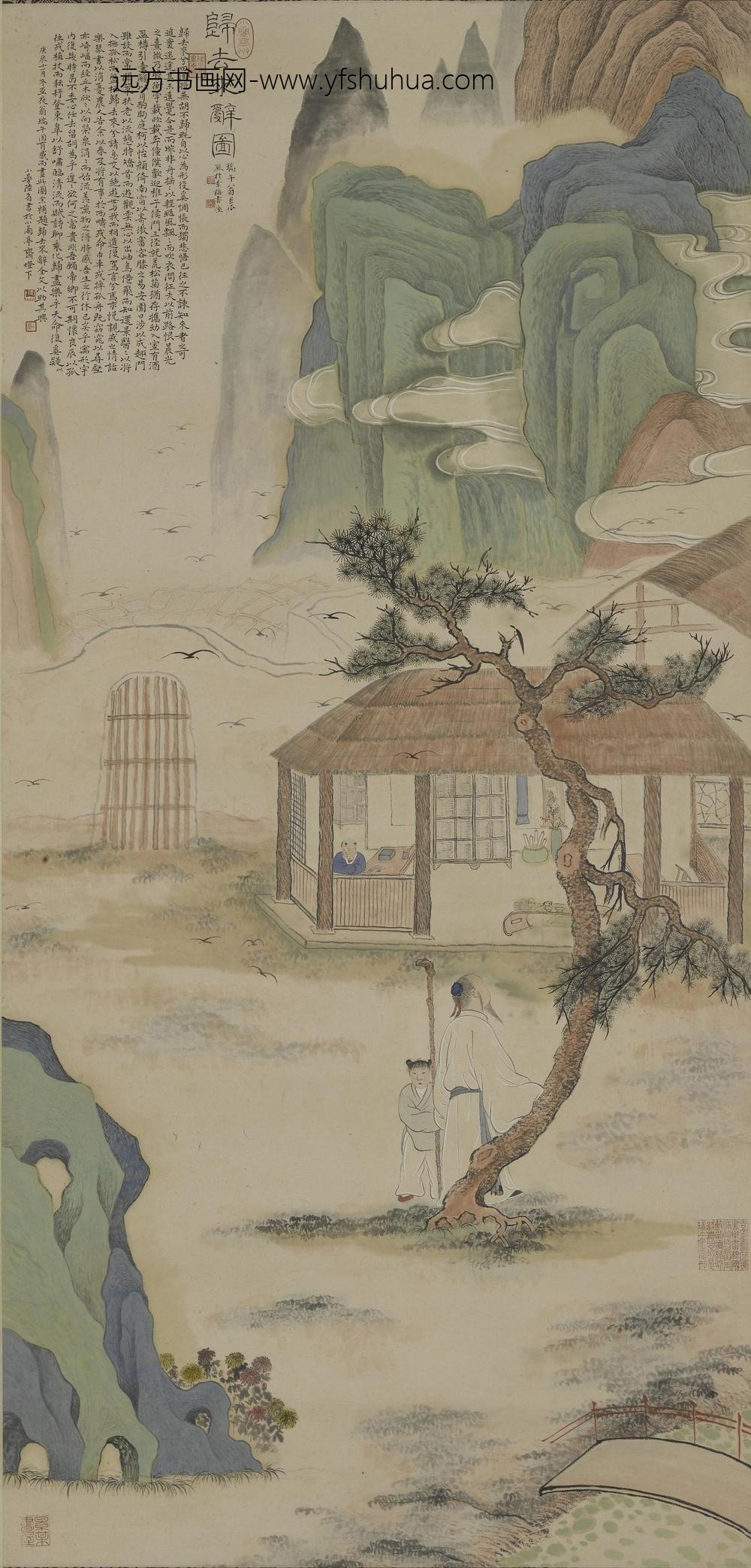 翁瑞午_归去来辞图轴