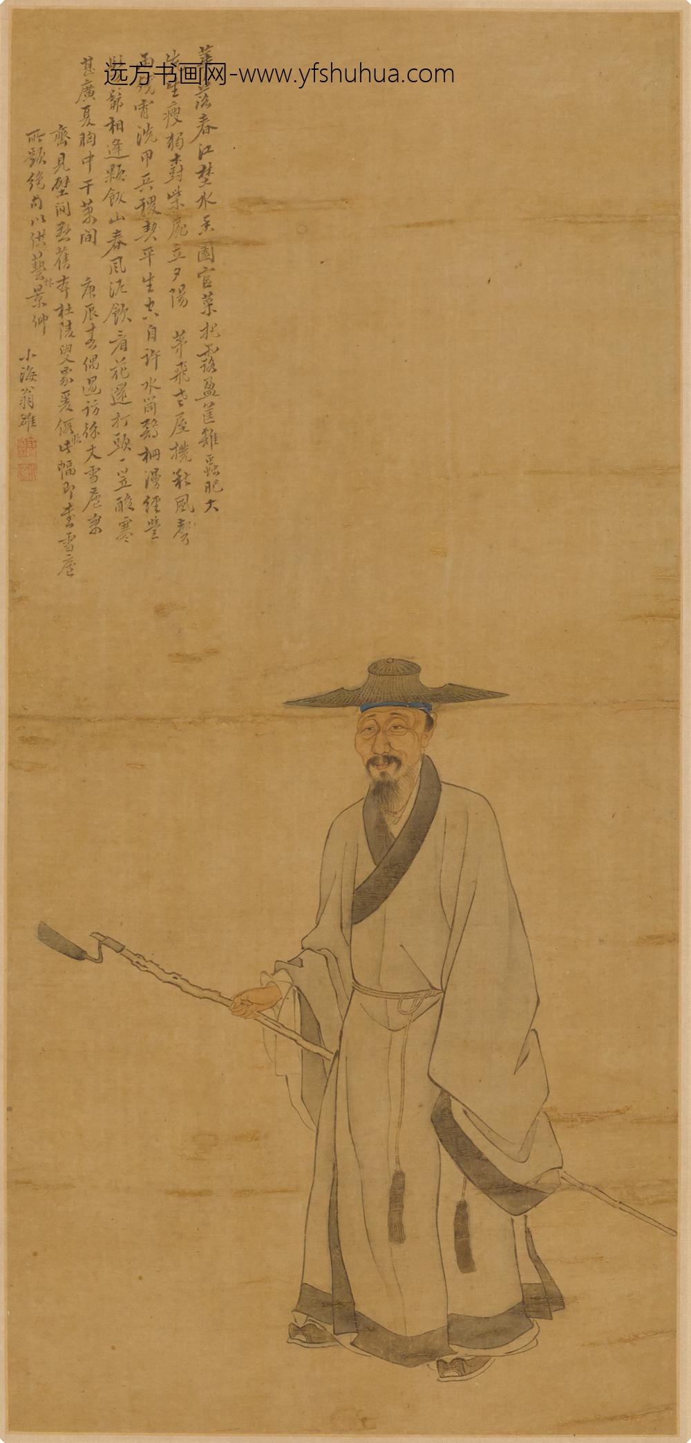 翁雒_杜甫像图轴