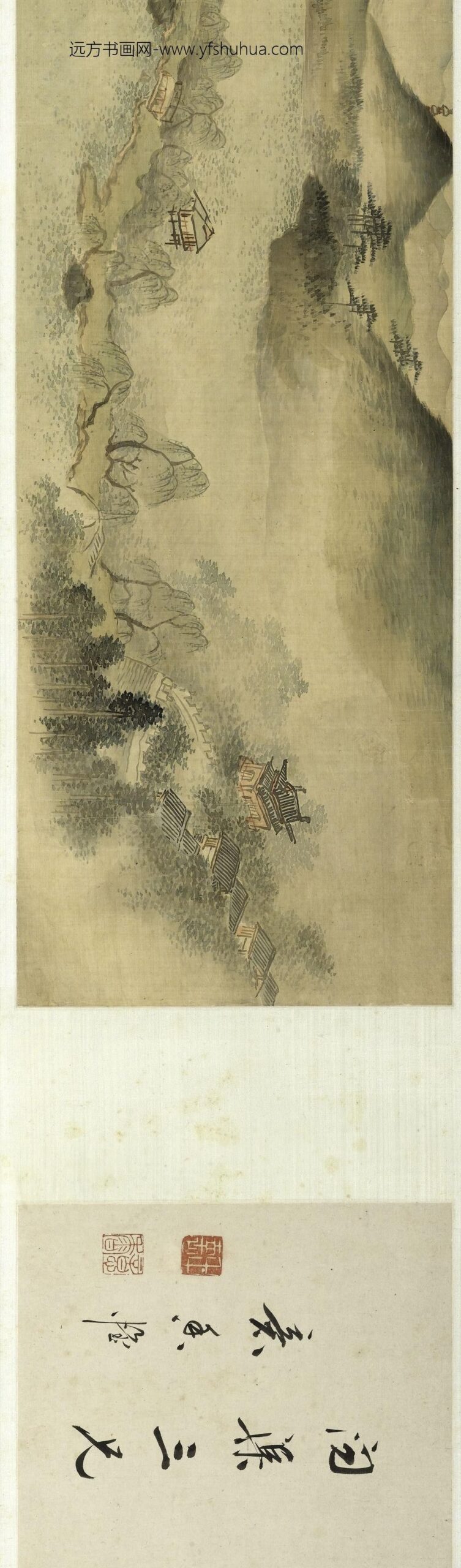 翟继昌_西湖秋柳图轴_