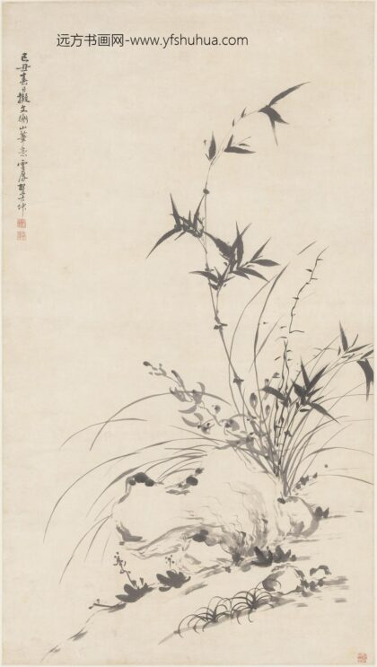 翟（瞿）大坤 兰竹图轴.jpg