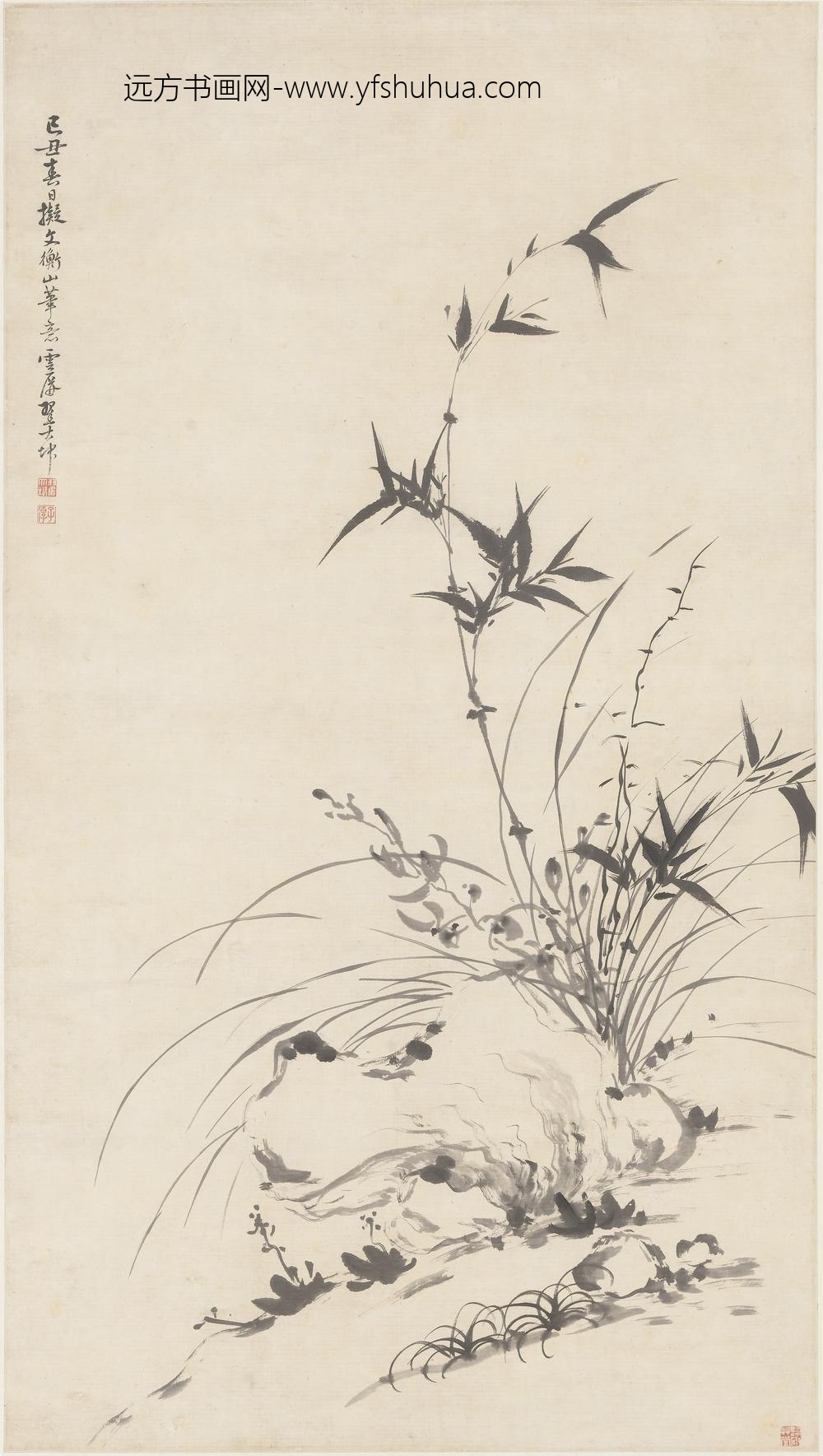 翟（瞿）大坤_兰竹图轴