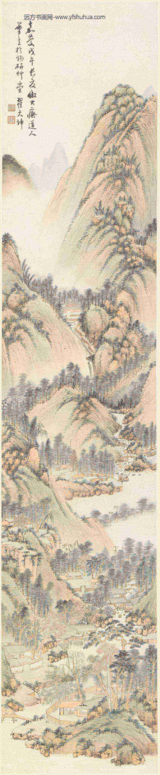 翟（瞿）大坤_山水图轴