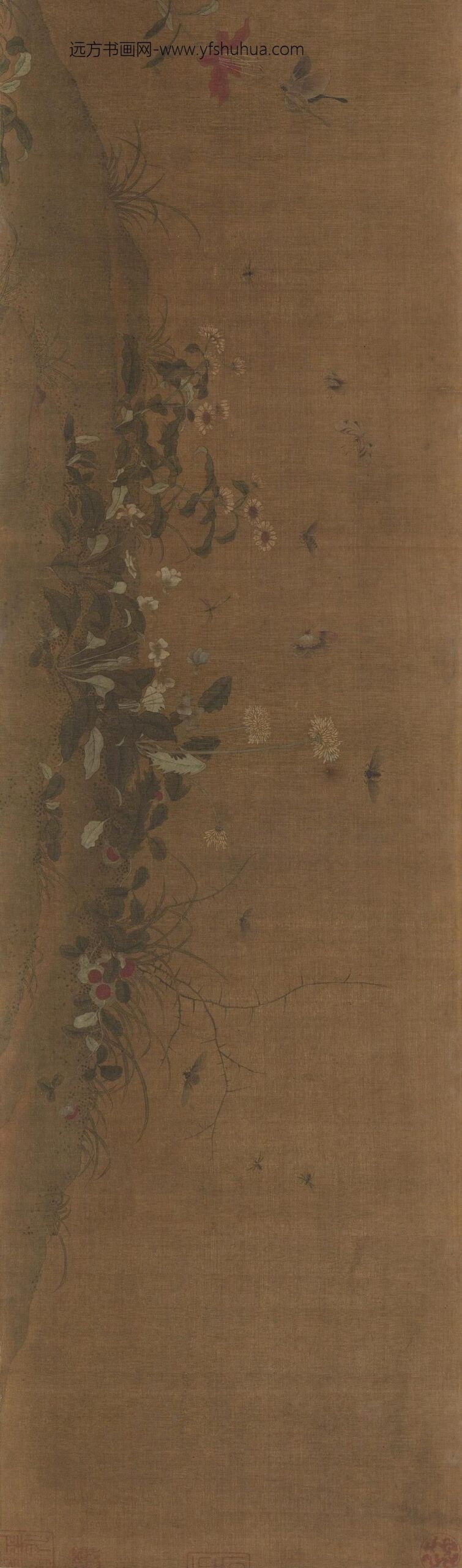 艳艳女史_草虫花蝶图卷_