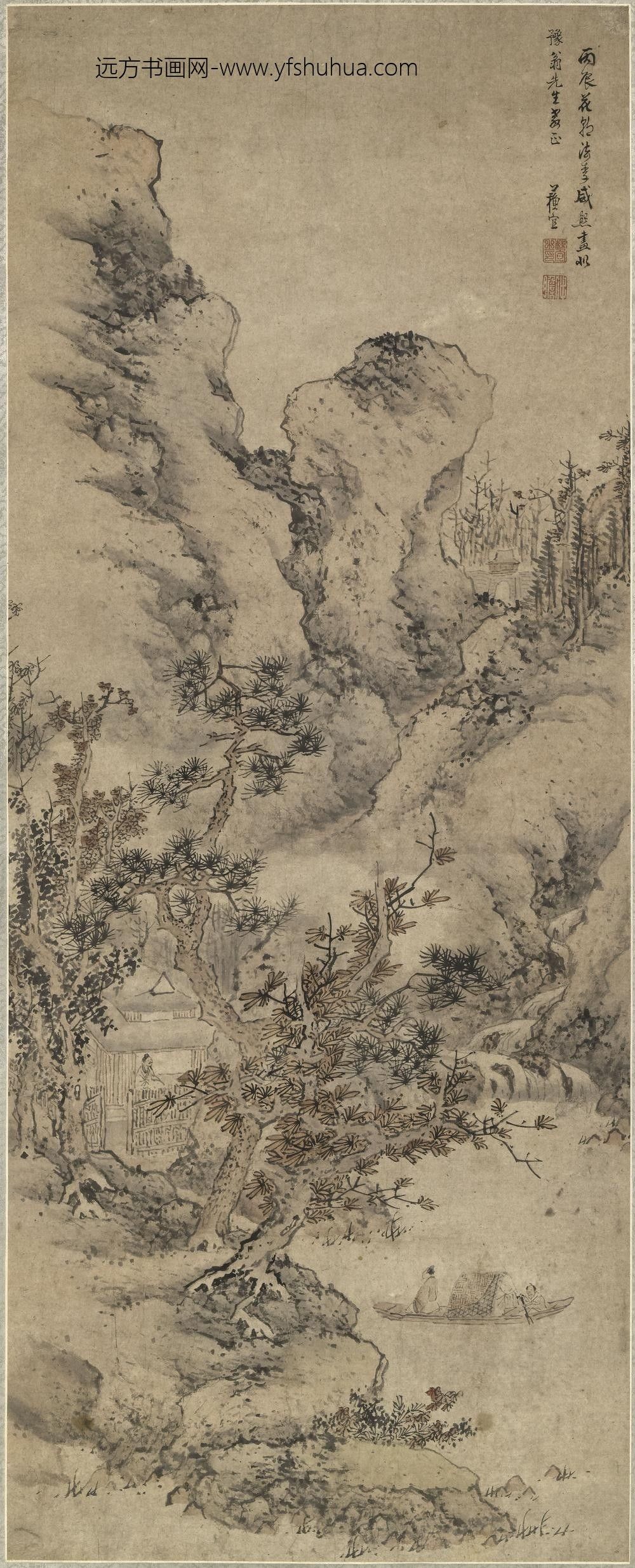 苏宜_山水图轴-