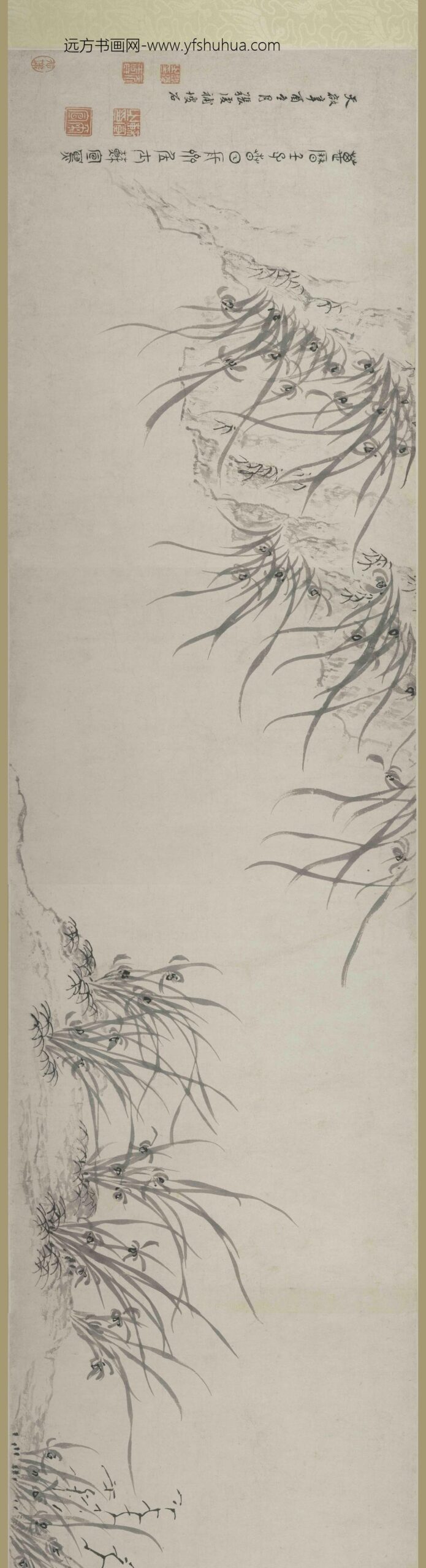 苏宣_张复兰石图卷_