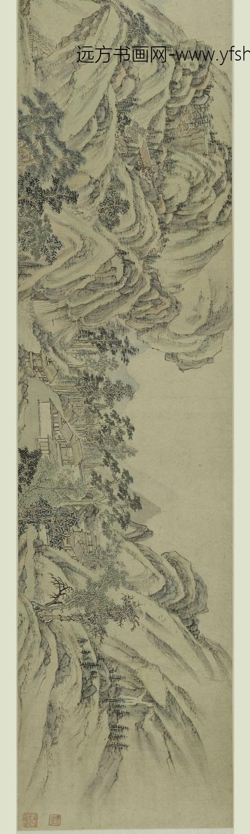 萧云从_桐下纳凉图卷_