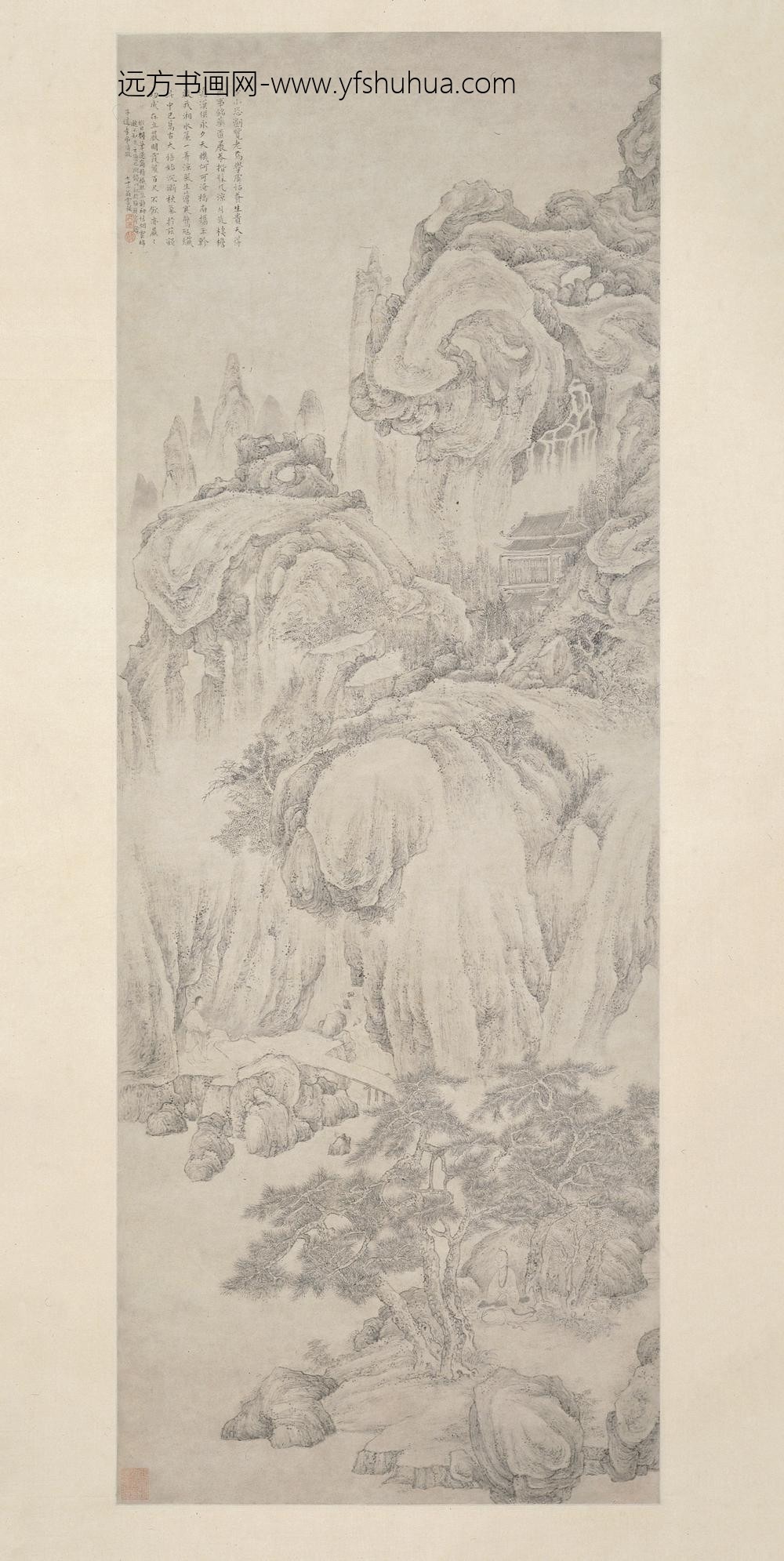 萧云从_百尺明霞图轴