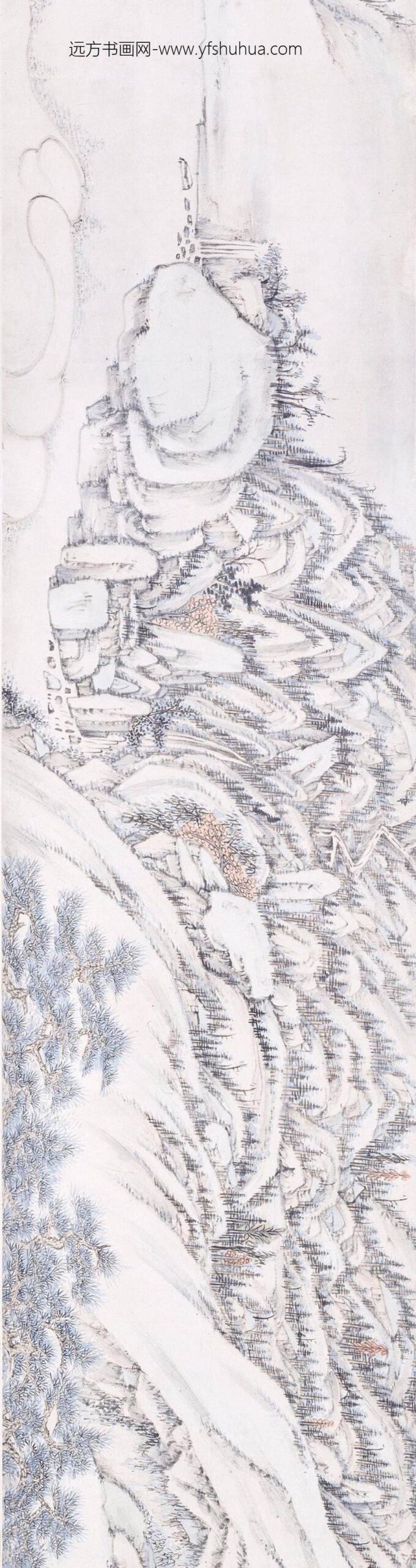 萧云从_讯舟郡城图轴_