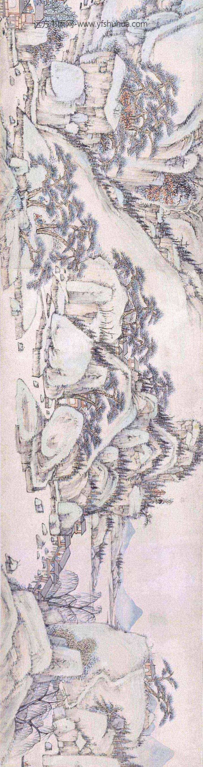 萧云从_讯舟郡城图轴_