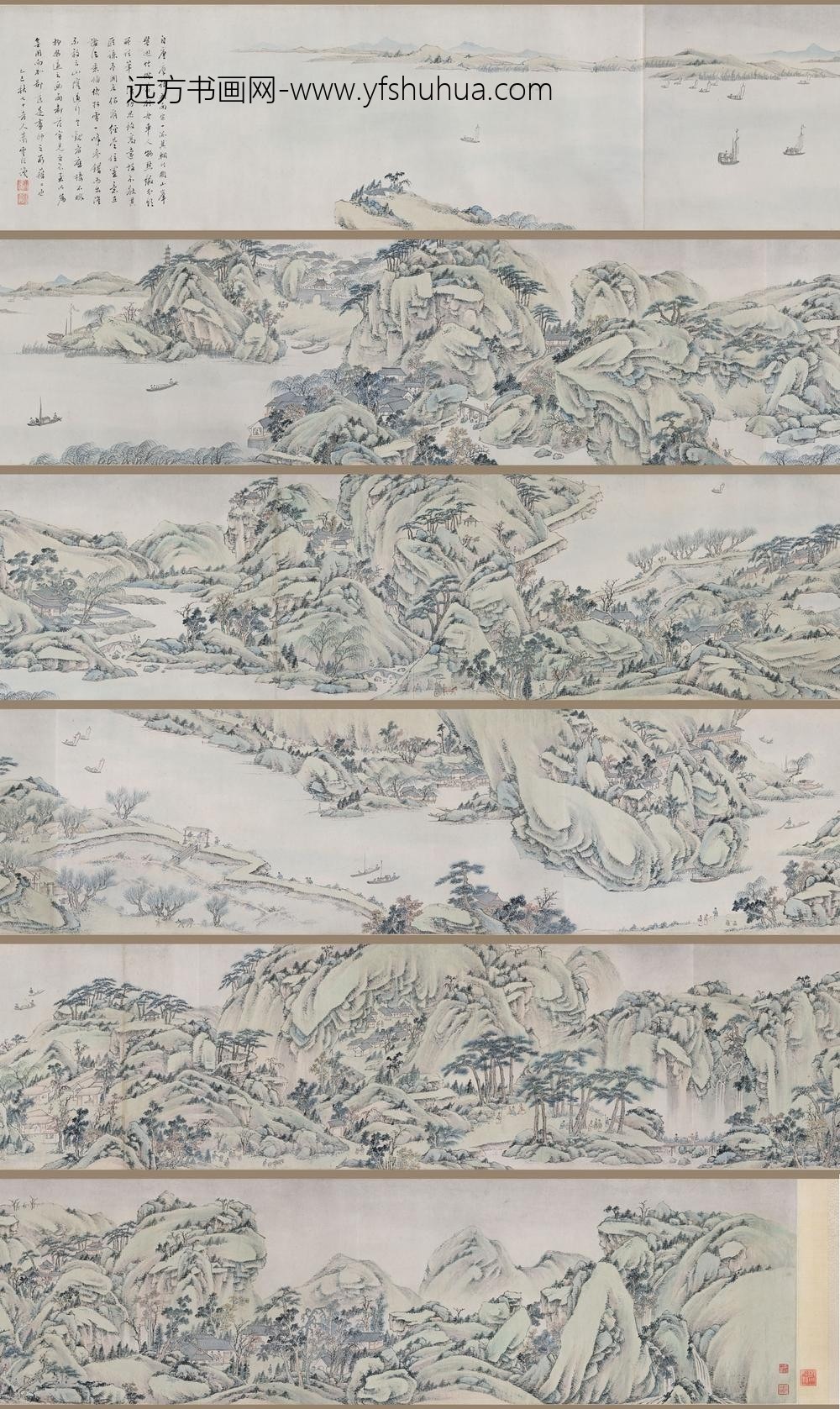 萧云从_青绿山水图卷